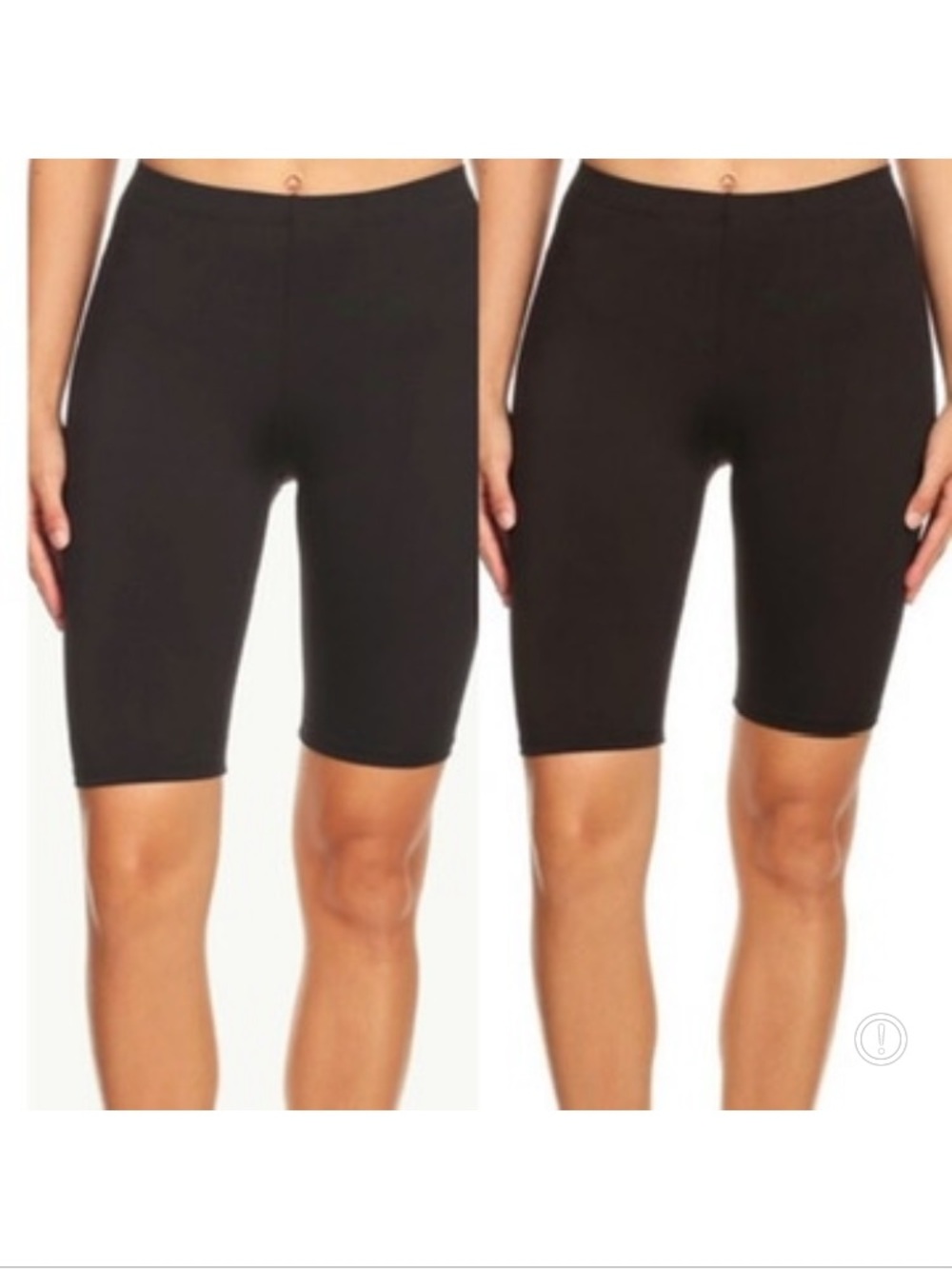 Bundle of 2 Everyday High-Rise Black Bike Shorts for Women Size Small New